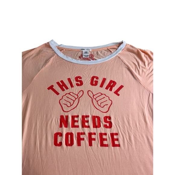 Victoria's Secret PINK Super Soft Sleep Shirt Sz Small Coffee Pajamas Oversized - Picture 4 of 8